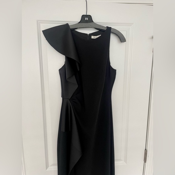 Black Floor Length Formal Maxi Dress Halston Heritage NWT - Picture 4 of 16